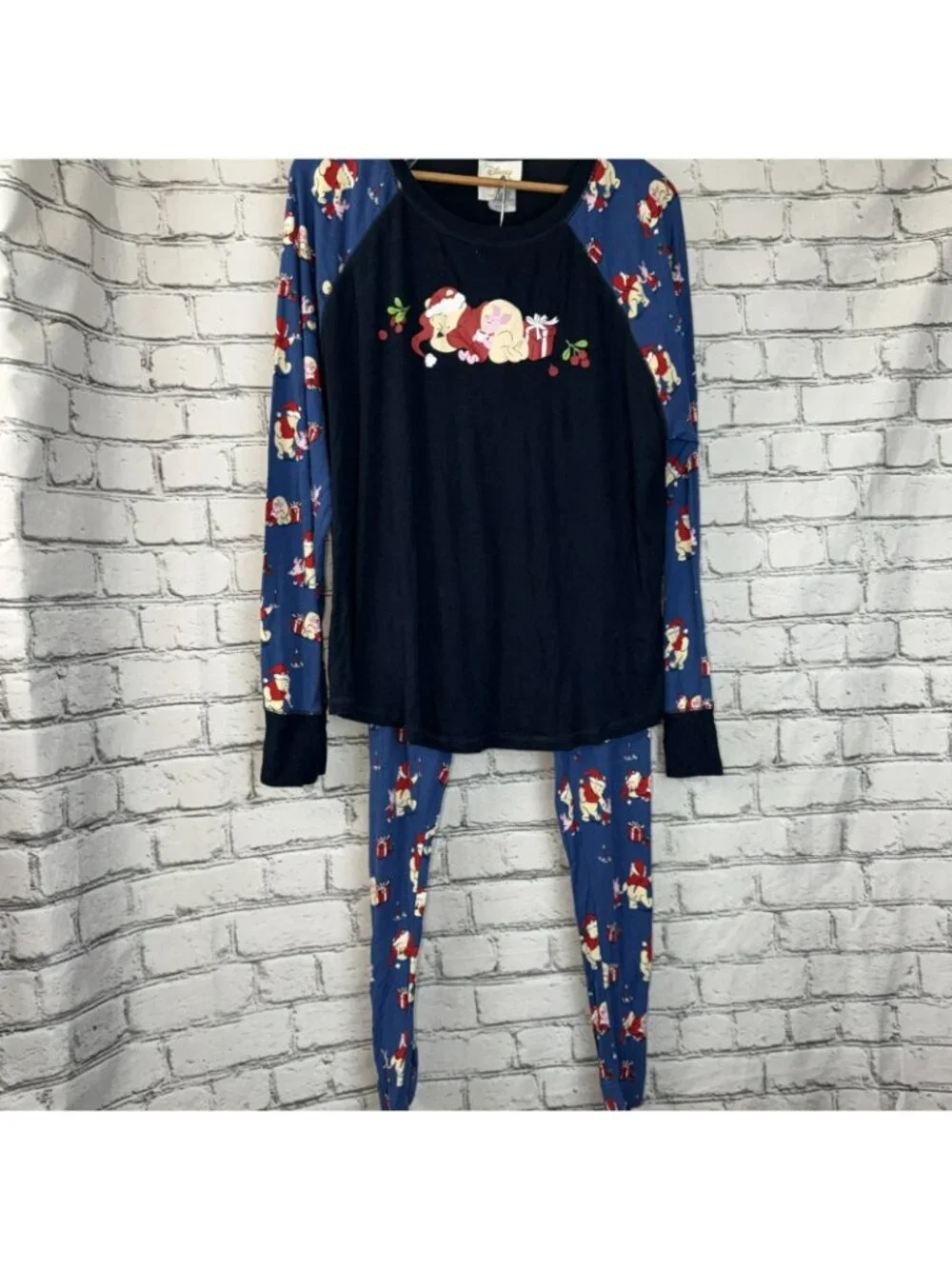 Disney x Munki Munki Womens Winnie the Pooh Pajamas Set Sz 2XL Holiday Christmas - Picture 3 of 12